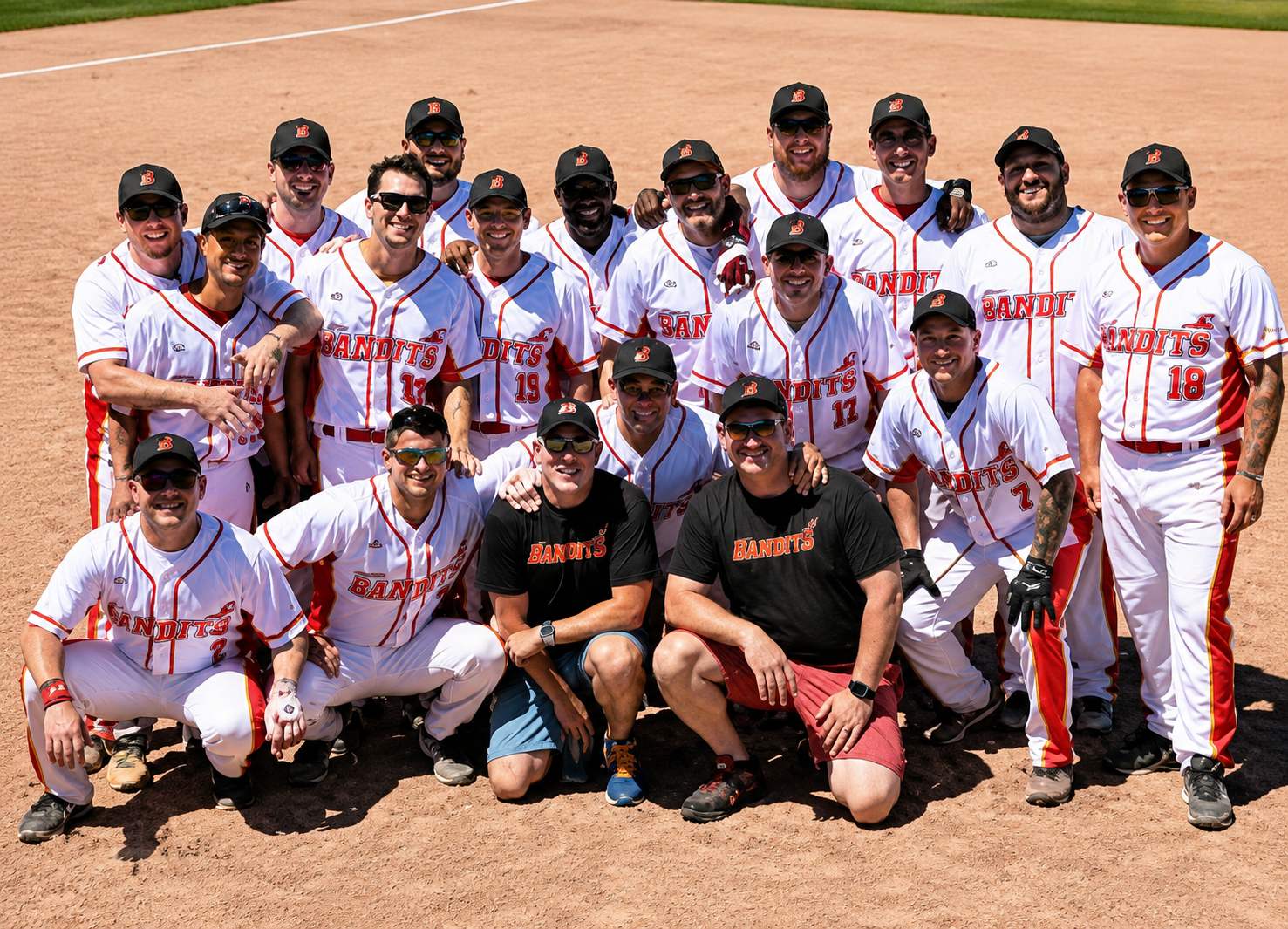 White Baseball Tournament Uniforms
